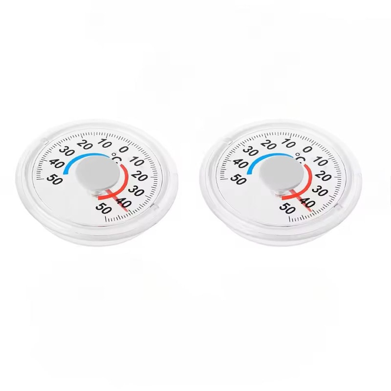 Plastic Round Door Window Thermometer IndoorOutdoor Temperature Gauge 5