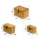 HandWoven Rattan Storage Box Set 3 Pcs Rectangular Wicker Baskets For Home Organization Clothes S 3
