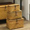 HandWoven Rattan Storage Box Set 3 Pcs Rectangular Wicker Baskets For Home Organization Clothes S 4
