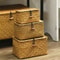 HandWoven Rattan Storage Box Set 3 Pcs Rectangular Wicker Baskets For Home Organization Clothes S 4