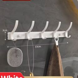 no-drill door & wall hook organizer – punch-free over-door clothes, bag & towel hanger