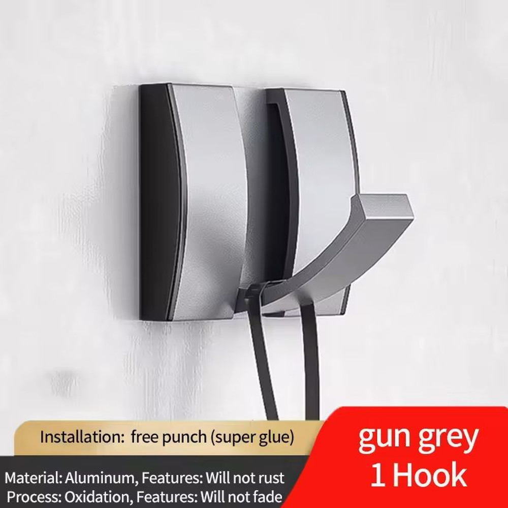 Folding NailFree Door Hook Rack OvertheDoor Towel Clothes Hanger 1