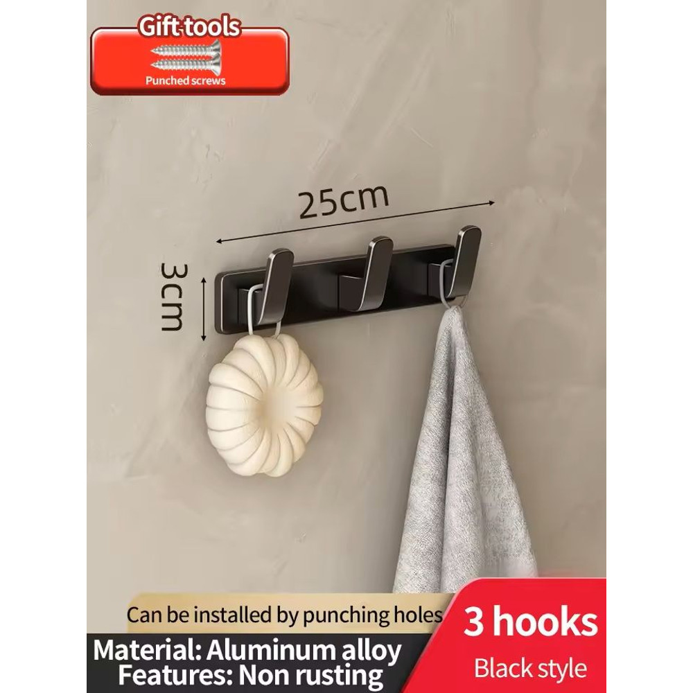 Folding NailFree Door Hook Rack OvertheDoor Towel Clothes Hanger 9