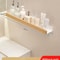 Wooden WallMounted Bathroom Living Room Shelf SpaceSaving Wall Storage Rack 7