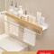 Wooden WallMounted Bathroom Living Room Shelf SpaceSaving Wall Storage Rack 21