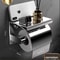 Stainless Steel 304 WallMounted Toilet Paper Holder Waterproof Bathroom Tissue Box Roll Dispenser 4