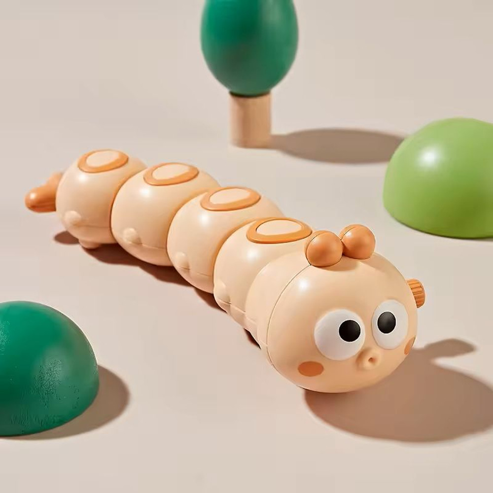 Cartoon Caterpillar PullAlong Running Baby Toy Fun Moving Toy For Toddlers Babies 1