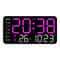 Large LED Digital Wall Clock – USB Powered Remote Control with Temperature, Date & Week Display + Dual Alarm Feature