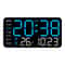 Large LED Digital Wall Clock – USB Powered Remote Control with Temperature, Date & Week Display + Dual Alarm Feature