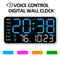 Large LED Digital Wall Clock USB Powered Remote Control With Temperature Date Week Display Dual 8