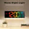 Large LED Digital Wall Clock 16 Inches Big Display With Remote 8 RGB Colors Alarm Temperature 4