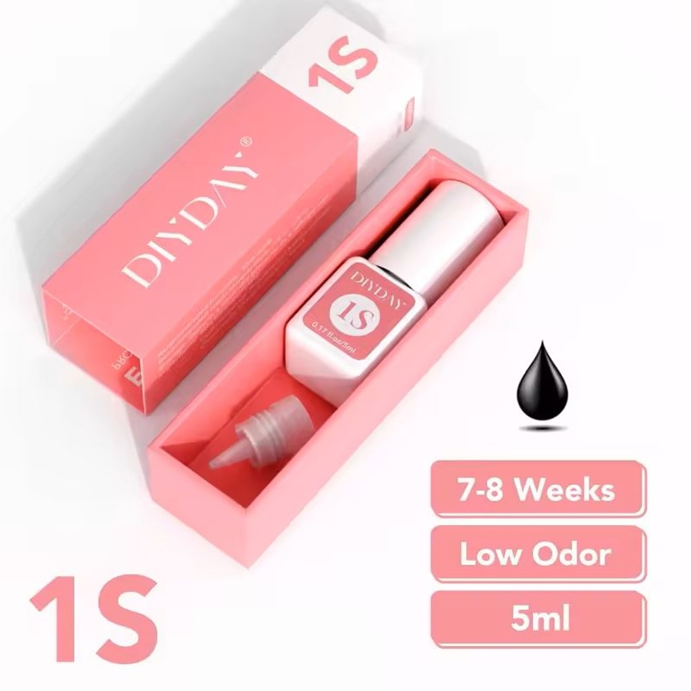 DIYDAY FastDry Lash Extension Adhesive LowOdor 03S3S Eyelash Extension Glue 5 Ml 3