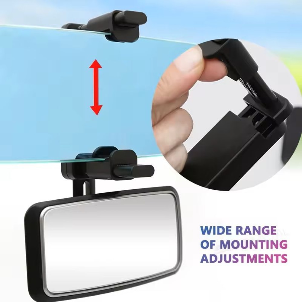 WideAngle 360 Rotatable Baby Rearview Mirror For Cars Safety Visibility Mirror For Parents And Dri 0