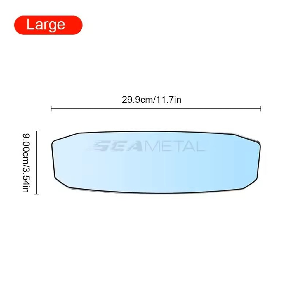 WideAngle Rearview Mirror 30 Cm Times 9 Cm Large Vision HD Glass Universal Auto Replacement Mirror 1