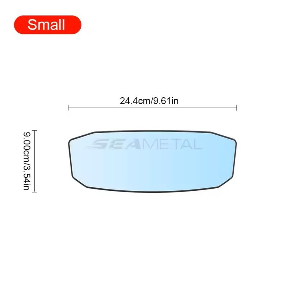WideAngle Rearview Mirror 30 Cm Times 9 Cm Large Vision HD Glass Universal Auto Replacement Mirror 2