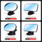 WideAngle 360 Adjustable Car Interior Mirror SuctionCup Clip Baby RearSeat Observation Mirror 0