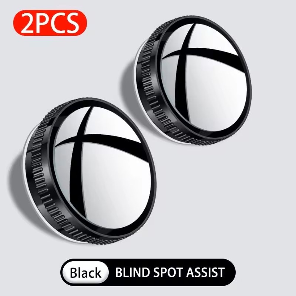 2Piece Side Blind Spot Convex Mirror 360 Suction Cup Parking Auxiliary HD WideAngle Rearview Mirror 2