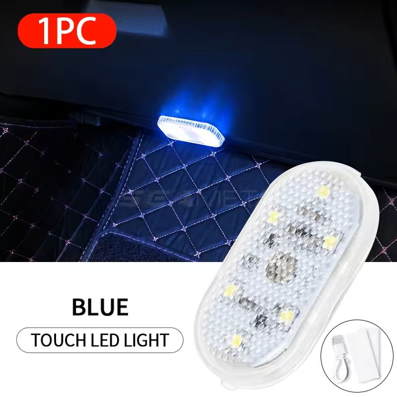Mini USBRechargeable Car Touch Light Magnetic Ambient Lamp For Floor Trunk Hood Ceiling Auto Inter 2