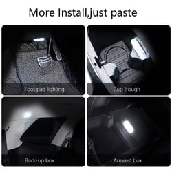 mini usb-rechargeable car touch light magnetic ambient lamp for floor, trunk, hood, ceiling & auto interior
