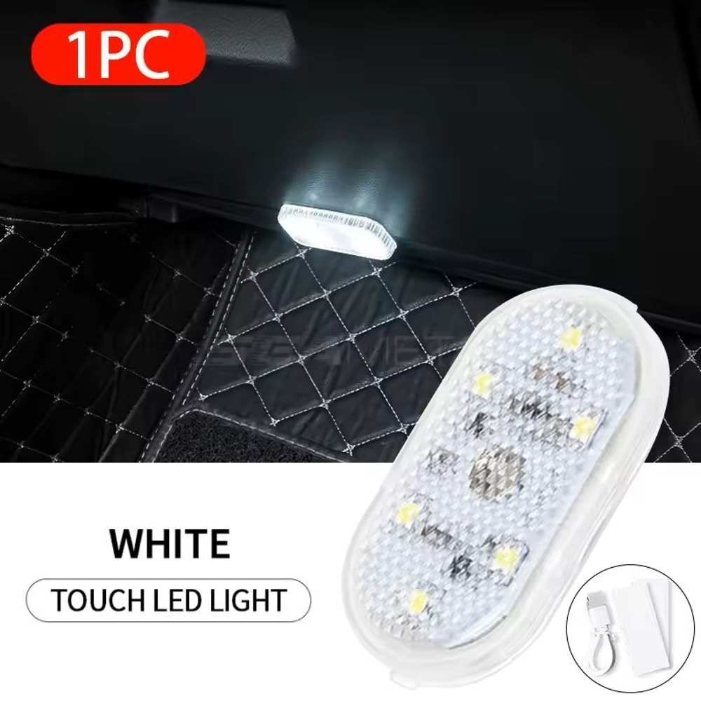 Mini USBRechargeable Car Touch Light Magnetic Ambient Lamp For Floor Trunk Hood Ceiling Auto Inter 5