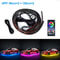 RGB Car Underglow Neon Light Kit 4Piece SoundActive Colored Accent Strip Ambient Lighting APP Contr 7