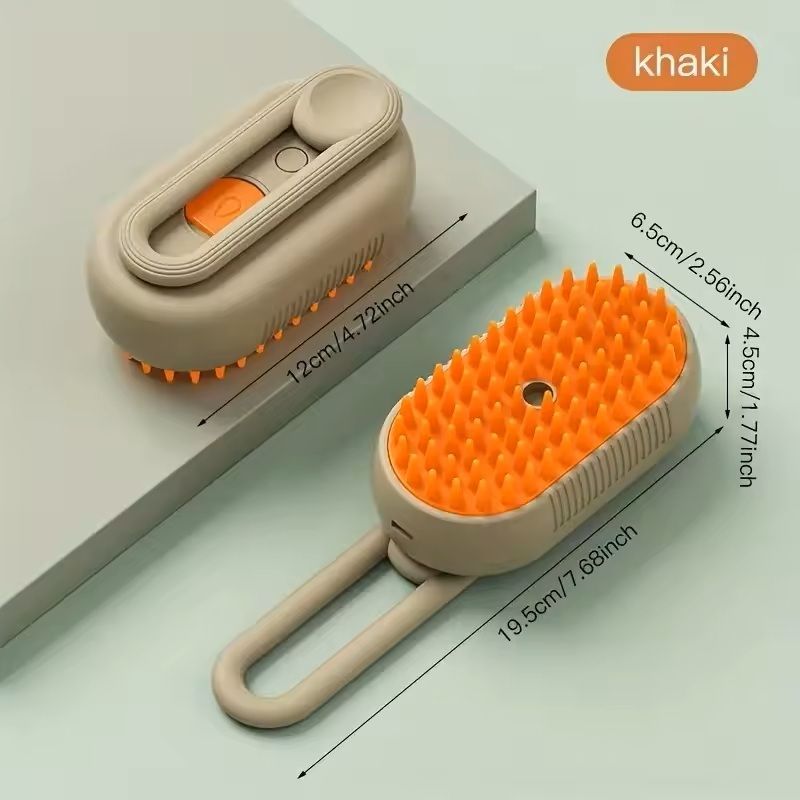 Pet Spray Massage Brush Folding Rotatable HairBath Brush For Cats Dogs SteamSpray Hair Removal B 0