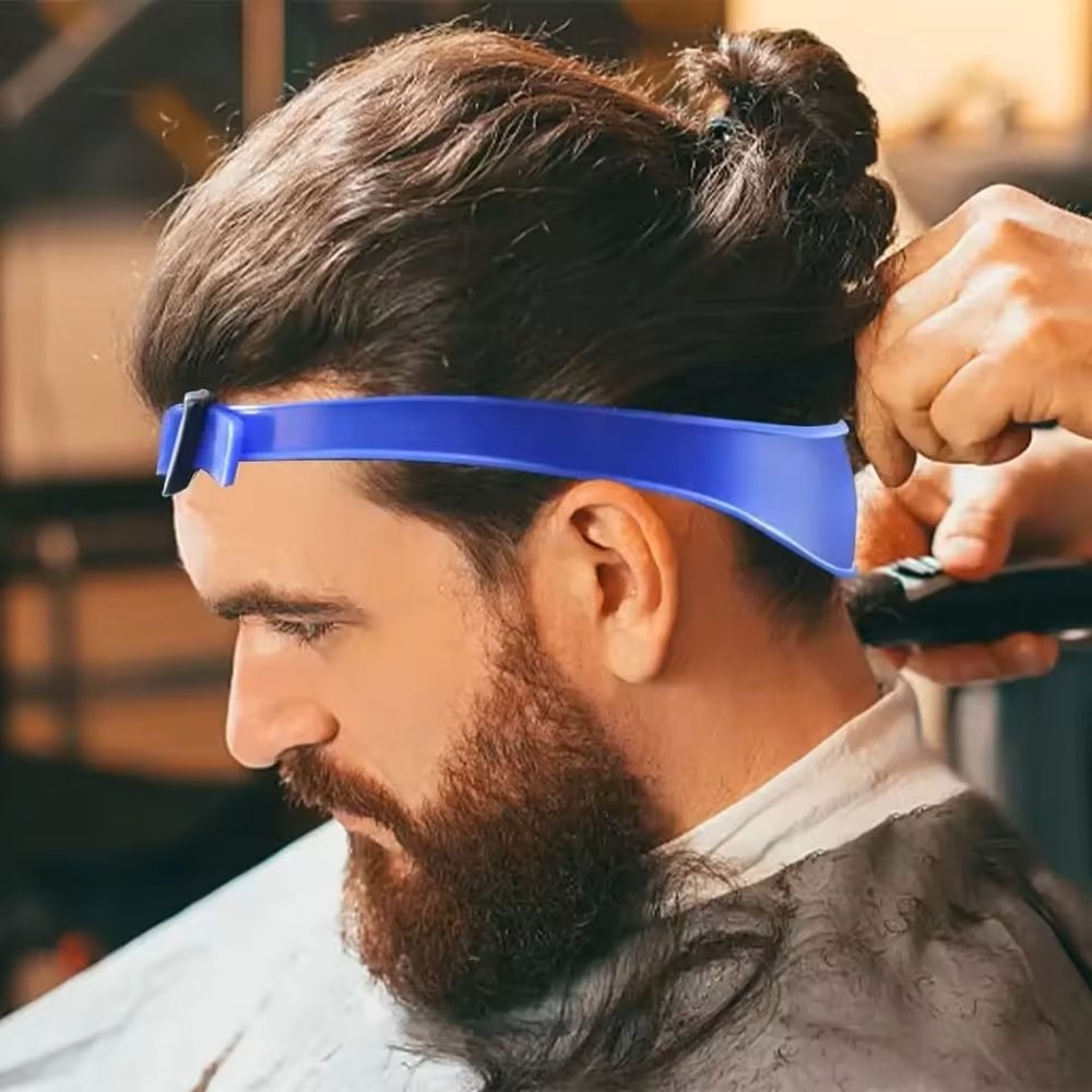 Adjustable Silicone Haircut Neckline Guide Headband Hair Trimming Template For Home Haircuts Clea 2