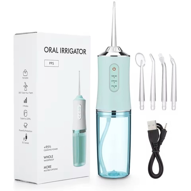Portable Rechargeable Dental Water Flosser With 4 Jet Tips 6