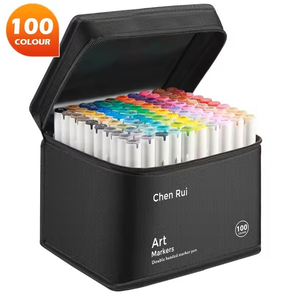 Professional Dual Tip Alcohol Art Marker Set For Drawing Coloring 8