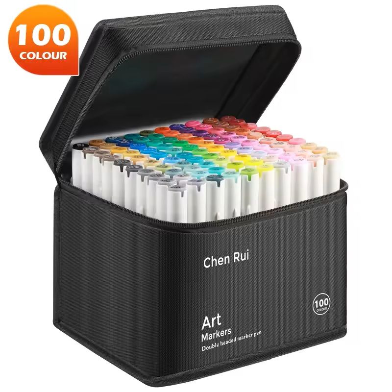 Professional Dual Tip Alcohol Art Marker Set For Drawing Coloring 8