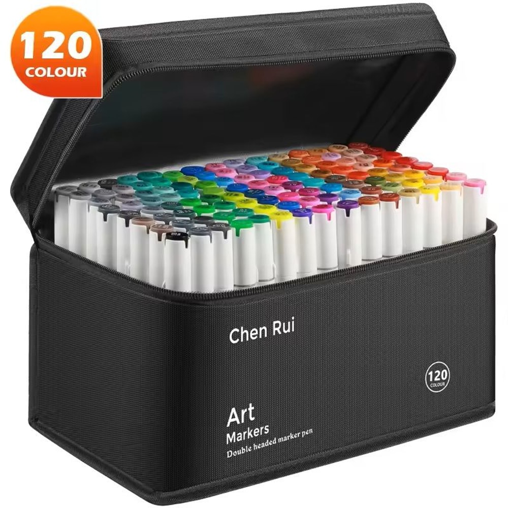 Professional Dual Tip Alcohol Art Marker Set For Drawing Coloring 9