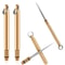 Titanium Brass Portable Toothpick Bottle MultiFunction Fruit Fork Camping Dental Tool 0