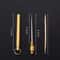 Titanium Brass Portable Toothpick Bottle MultiFunction Fruit Fork Camping Dental Tool 1