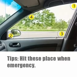 steel car emergency hammer with belt cutter vehicle safety escape tool for cars, trucks, suvs