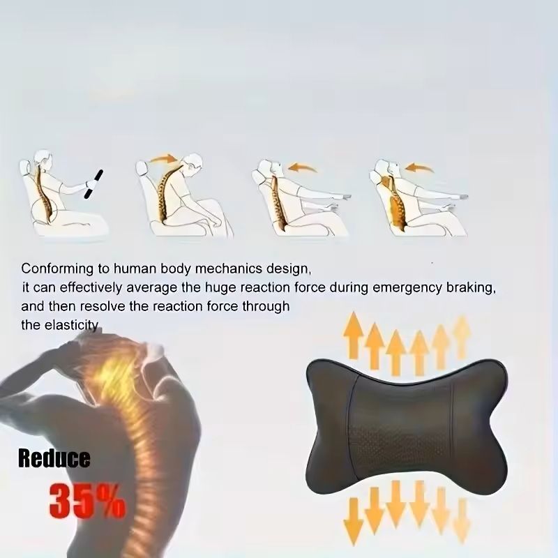 Breathable Mesh Headrest Pillow Car Seat Neck Head Support Cushion For Driver Passenger Comfort 2