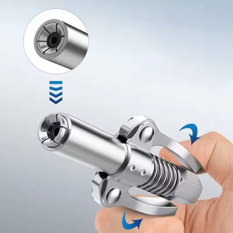 10000 PSI Grease Gun Coupler QuickRelease NPT 18 Grease Nozzle For Automotive Machinery Repair 3