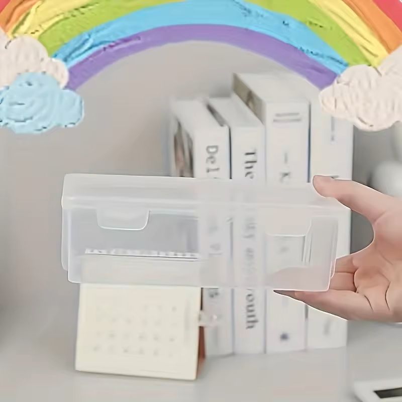 Clear Plastic Storage Box With Hinged Lid Multipurpose Organizer For Jewelry Office Supplies Home 3