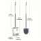 Wall Mounted Silicone Toilet Brush Set With Holder Flexible Long Handle Bathroom Cleaning Brush 5