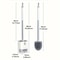 Wall Mounted Silicone Toilet Brush Set With Holder Flexible Long Handle Bathroom Cleaning Brush 5
