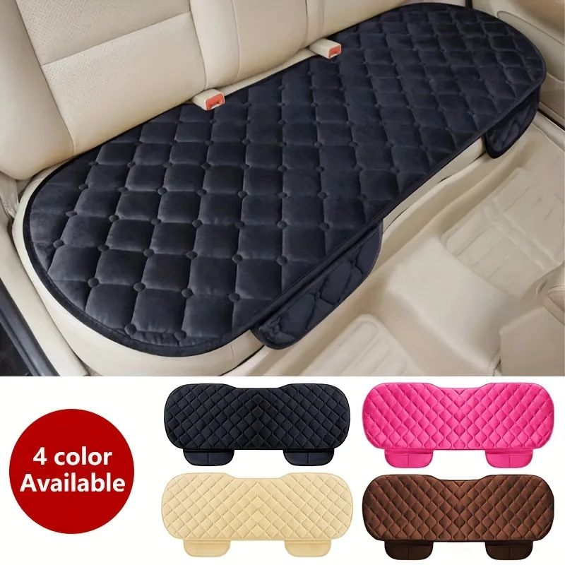 Plush NonSlip Car Front And Back Seat Protector Soft Durable Seat Cushion Mat For Comfort Protect 2