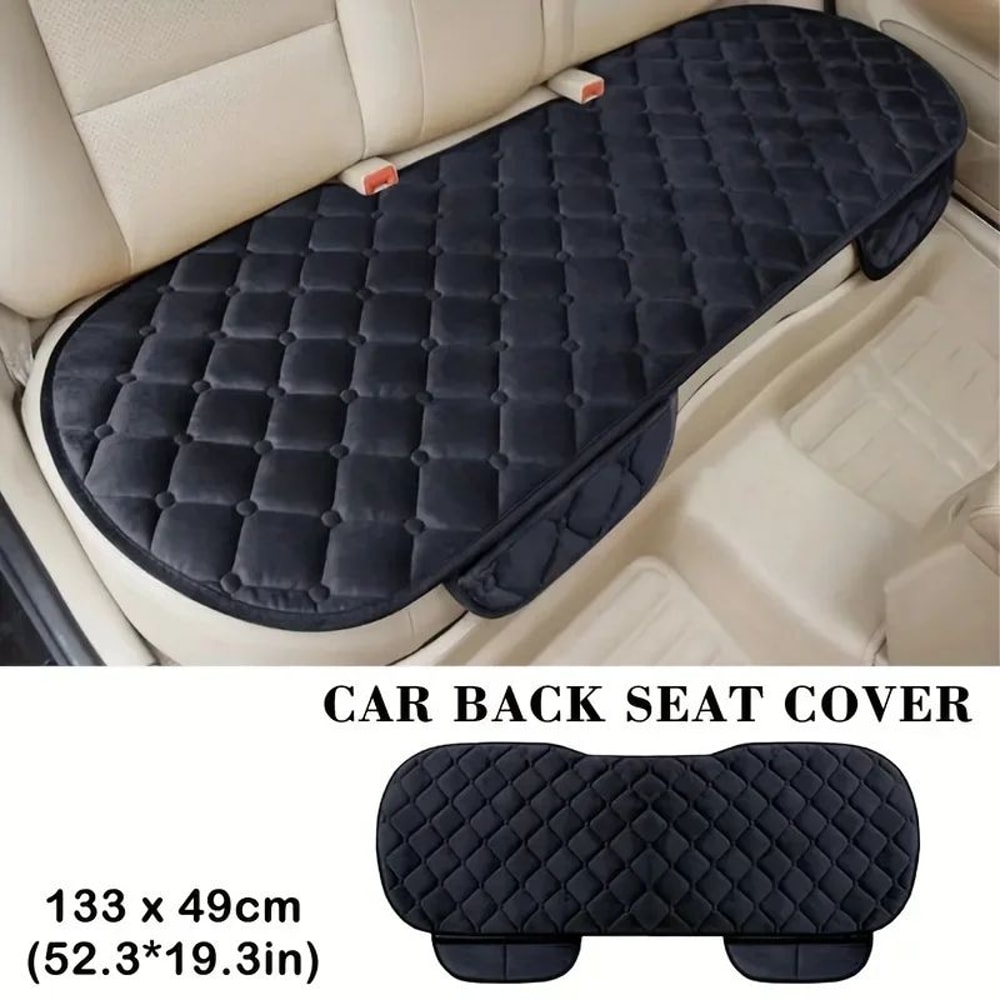 Plush NonSlip Car Front And Back Seat Protector Soft Durable Seat Cushion Mat For Comfort Protect 7
