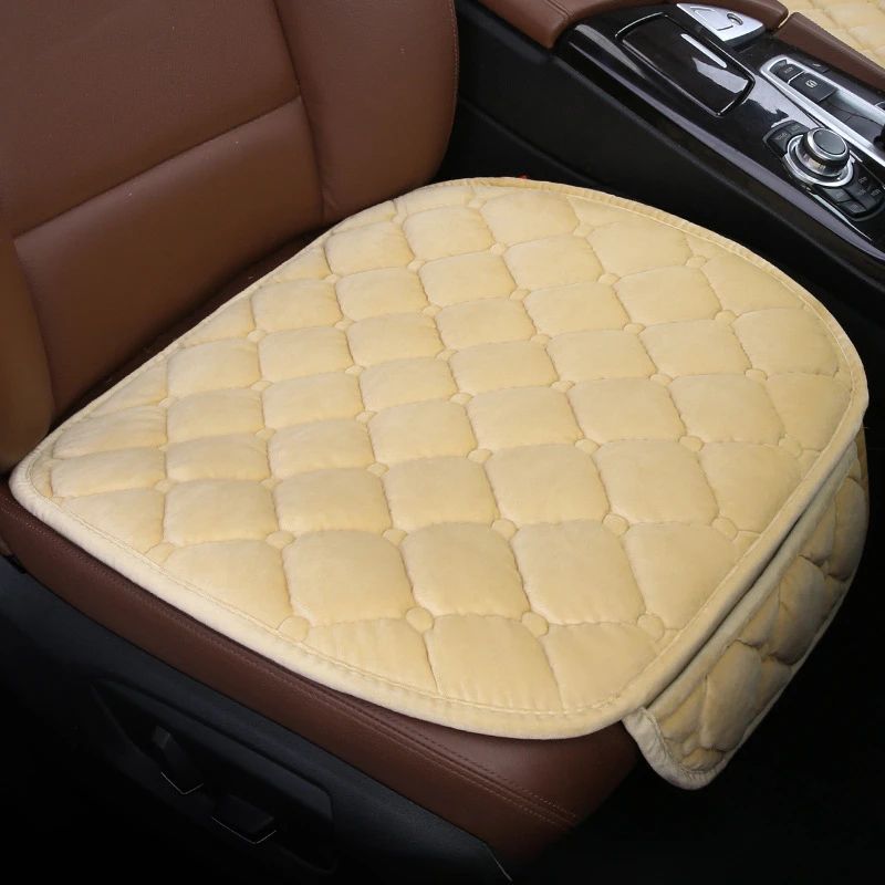 Plush NonSlip Car Front And Back Seat Protector Soft Durable Seat Cushion Mat For Comfort Protect 11