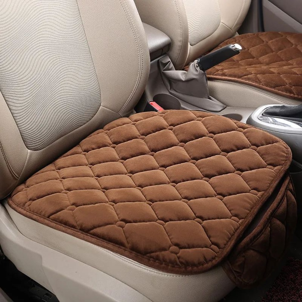 Plush NonSlip Car Front And Back Seat Protector Soft Durable Seat Cushion Mat For Comfort Protect 9