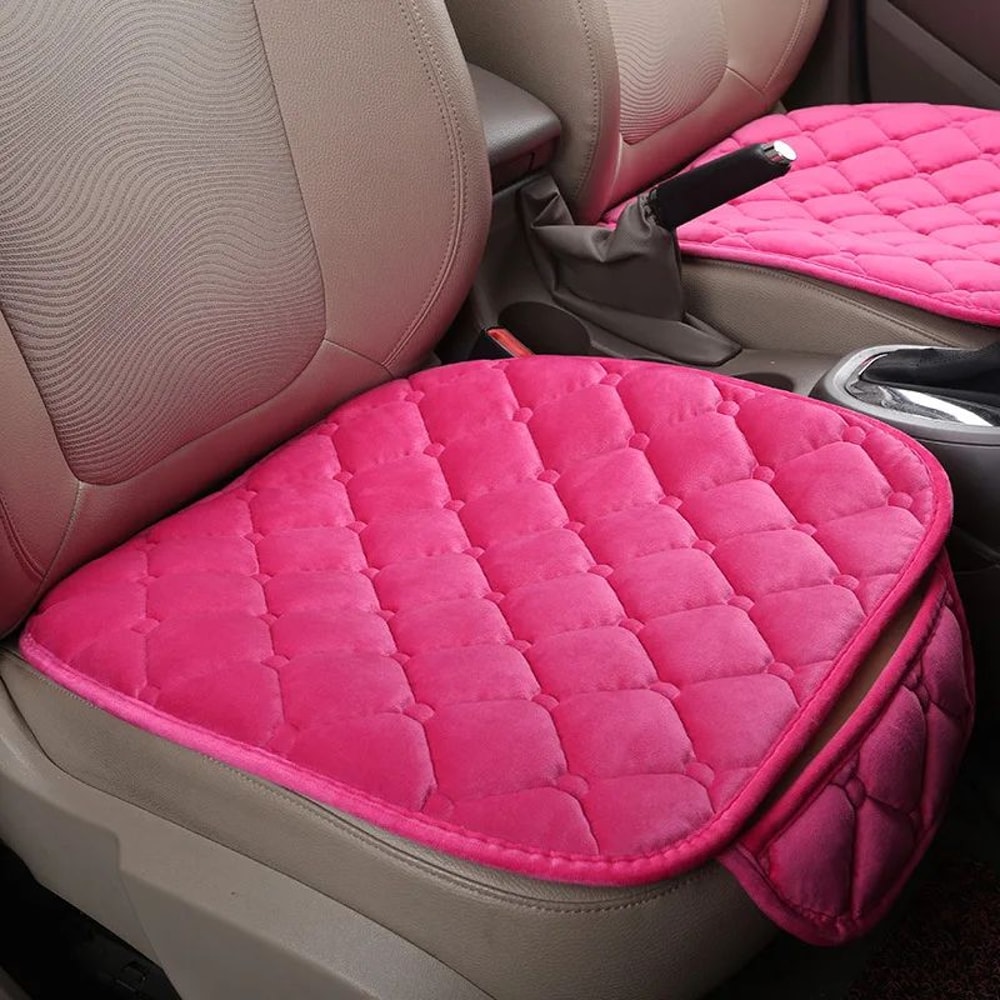 Plush NonSlip Car Front And Back Seat Protector Soft Durable Seat Cushion Mat For Comfort Protect 10