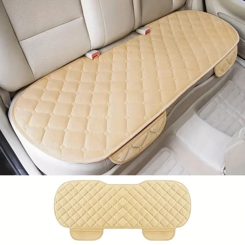 Plush NonSlip Car Front And Back Seat Protector Soft Durable Seat Cushion Mat For Comfort Protect 8