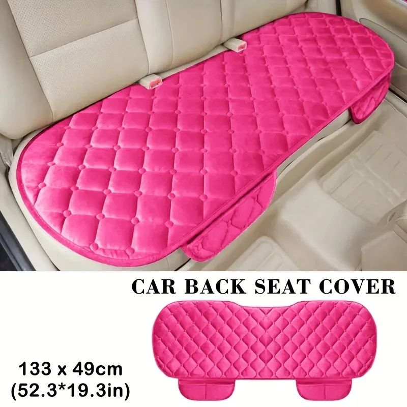 Plush NonSlip Car Front And Back Seat Protector Soft Durable Seat Cushion Mat For Comfort Protect 12