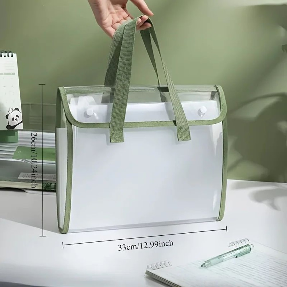 Large Capacity Transparent Waterproof Expanding File Folder Portable PVC SelfAdhesive Document Sto 10