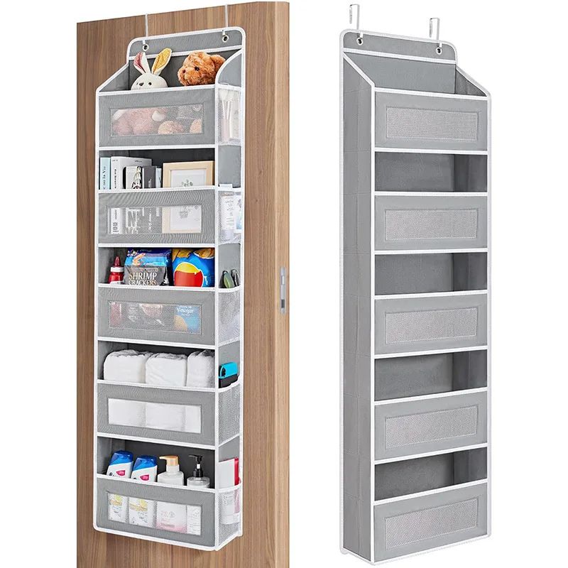 5Shelf Hanging Storage Organizer AntiTilt Large Capacity OvertheDoor Organizer For Bedroom Bath 0