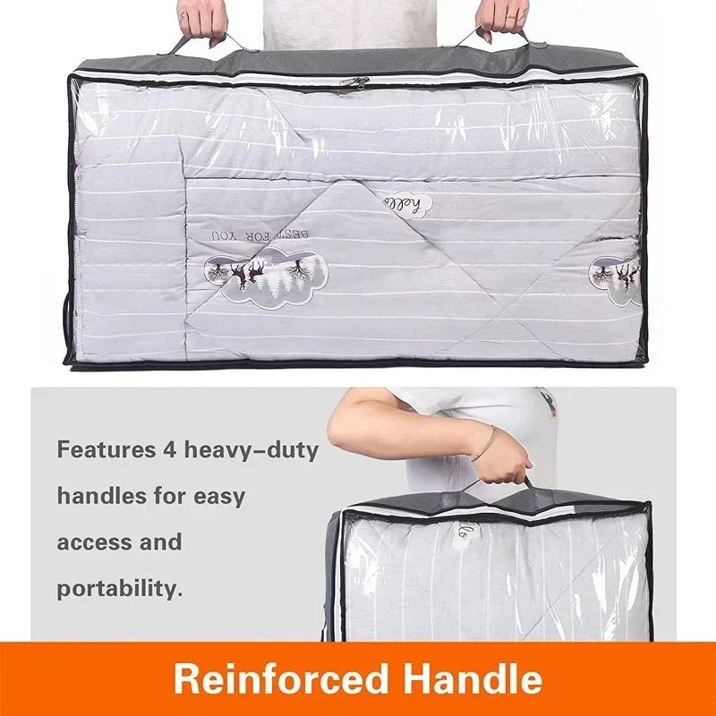 Ultra Space Under Bed Storage Bags Large Capacity Foldable Quilt Clothes Organizer Dustproof Ward