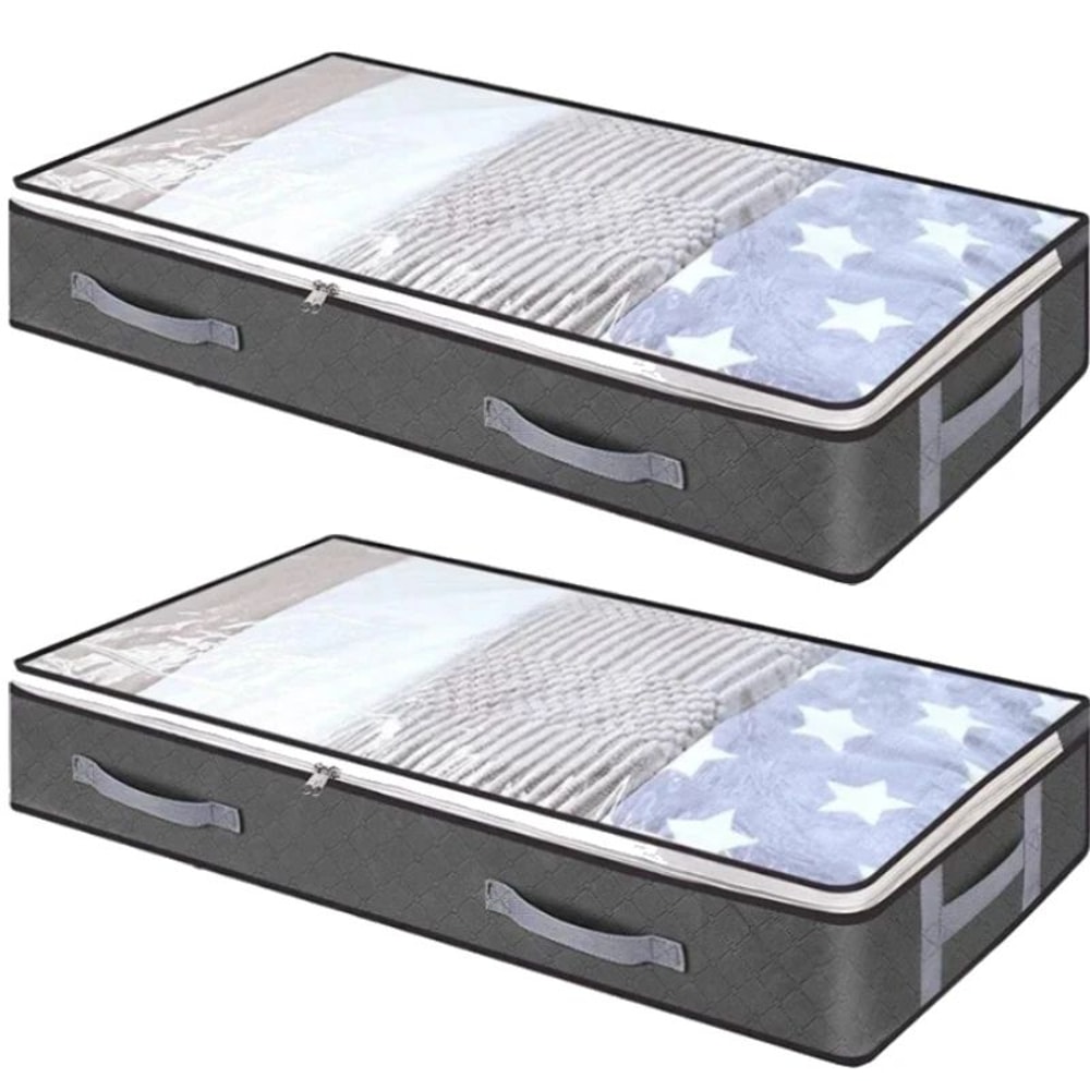 Ultra Space Under Bed Storage Bags Large Capacity Foldable Quilt Clothes Organizer Dustproof Ward